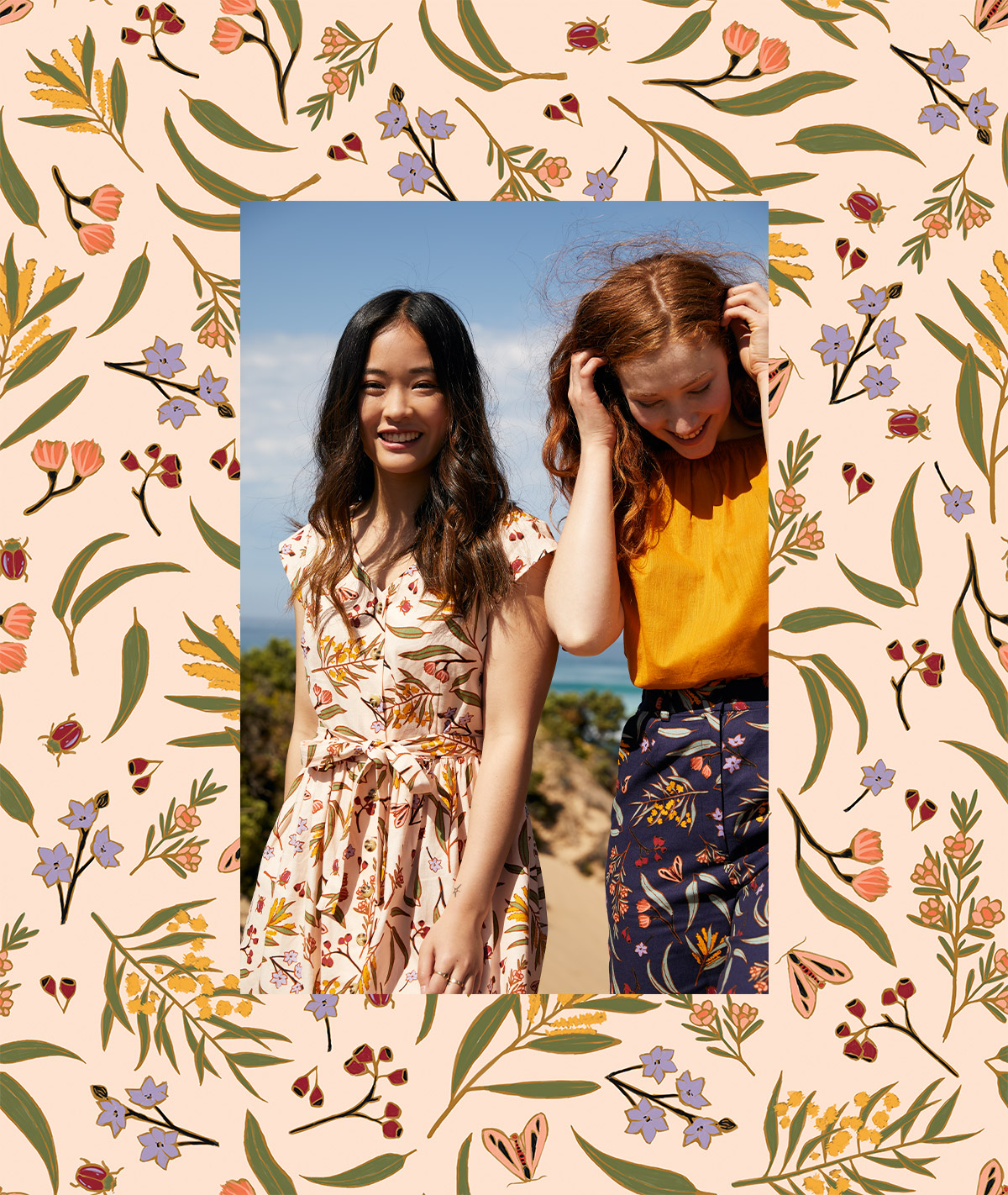 princess highway summer 2019-20 photo of the golden floral print