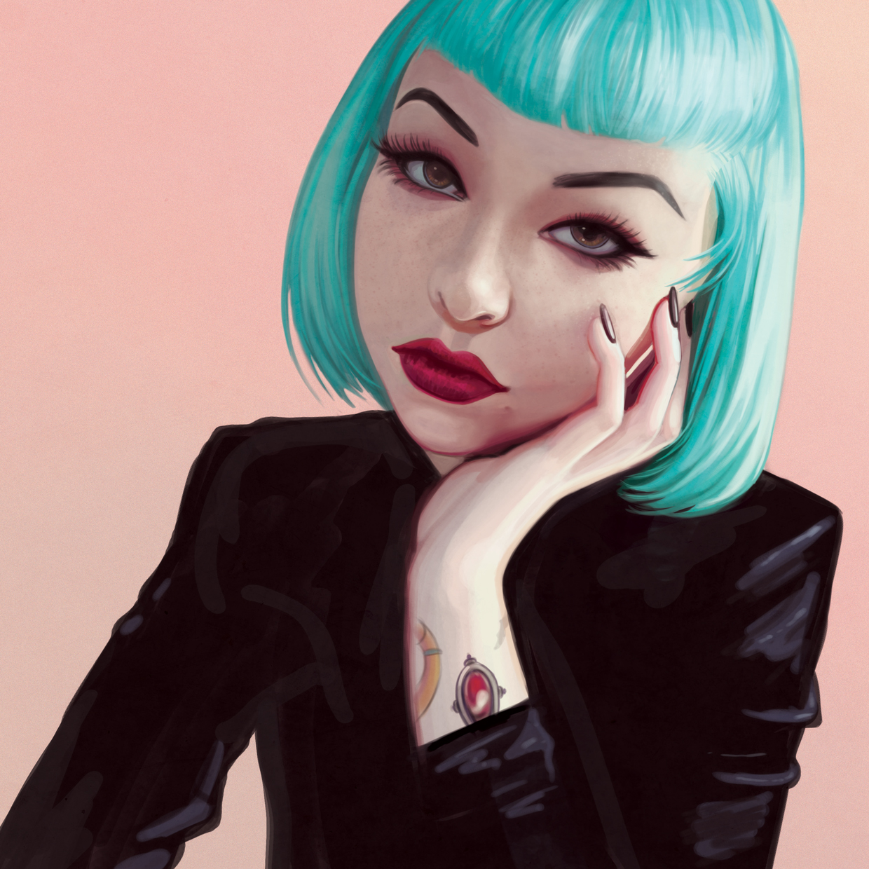 Digital portrait of LadyLuckkk 2015 by julia alison