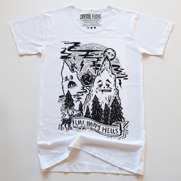 unhappyhills tee for crystal flight by julia alison